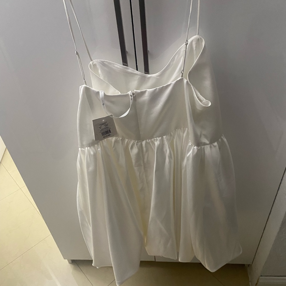 White mini bubble dress David’s bridal brand new never worn